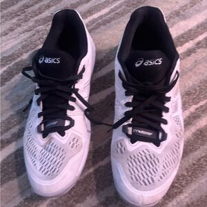 Asics White and Black Athletic Shoes